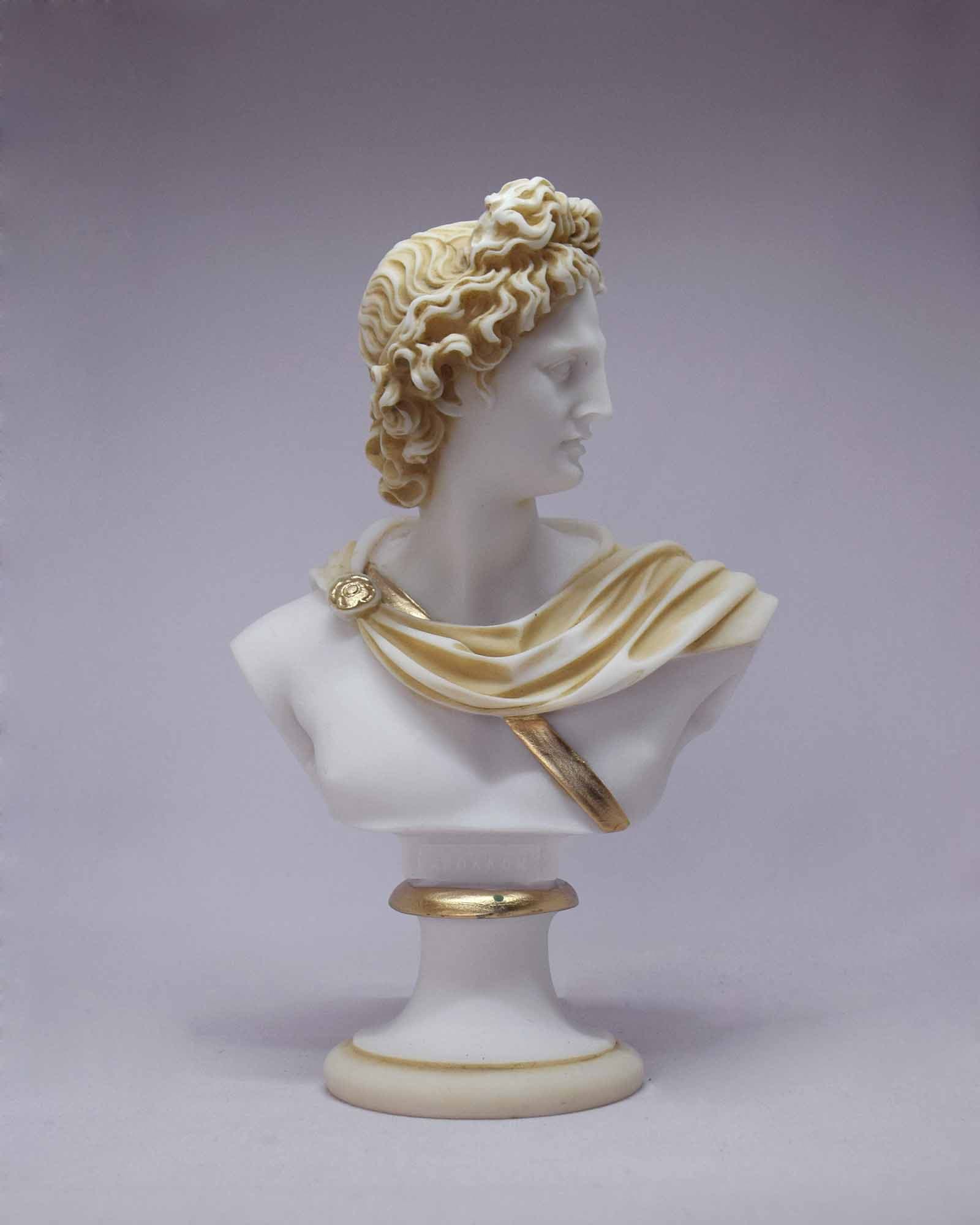 Apollo bust statue