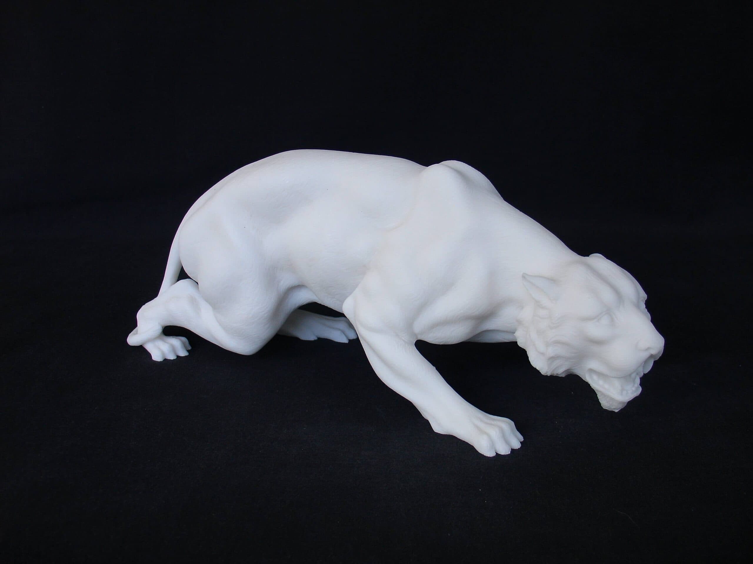 Jaguar statue ready to attack from Alabaster