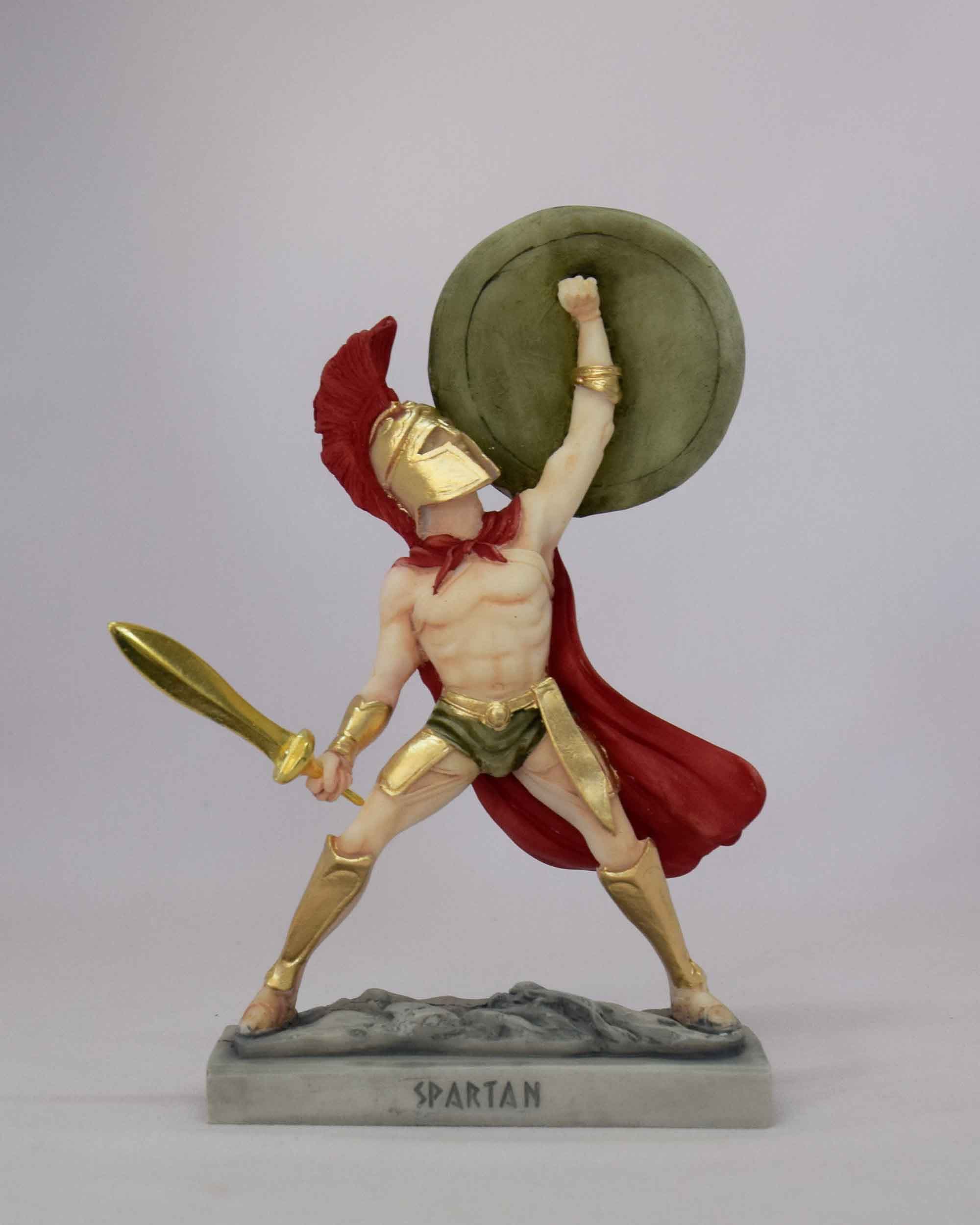 Spartan Warrior holds up the shield