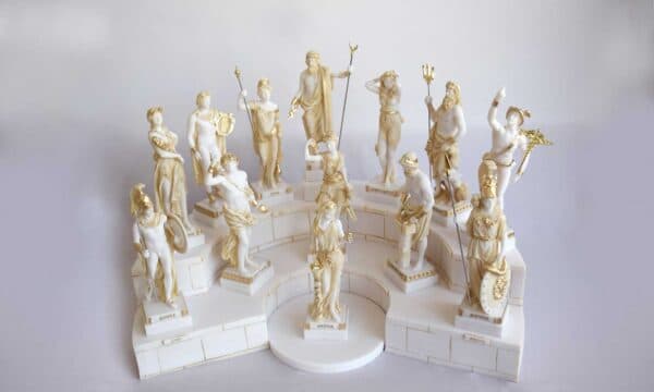 12 Greek Gods Set with Base